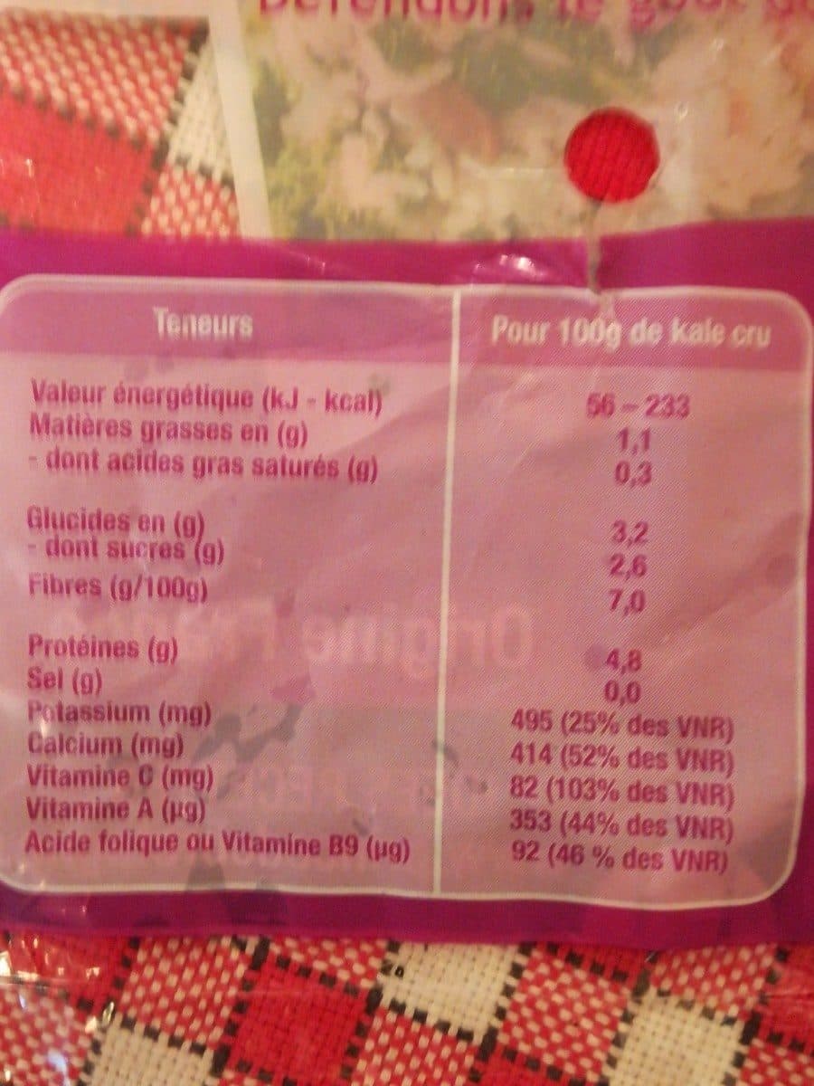 Open Food Facts Chou Kale, botte packshot
