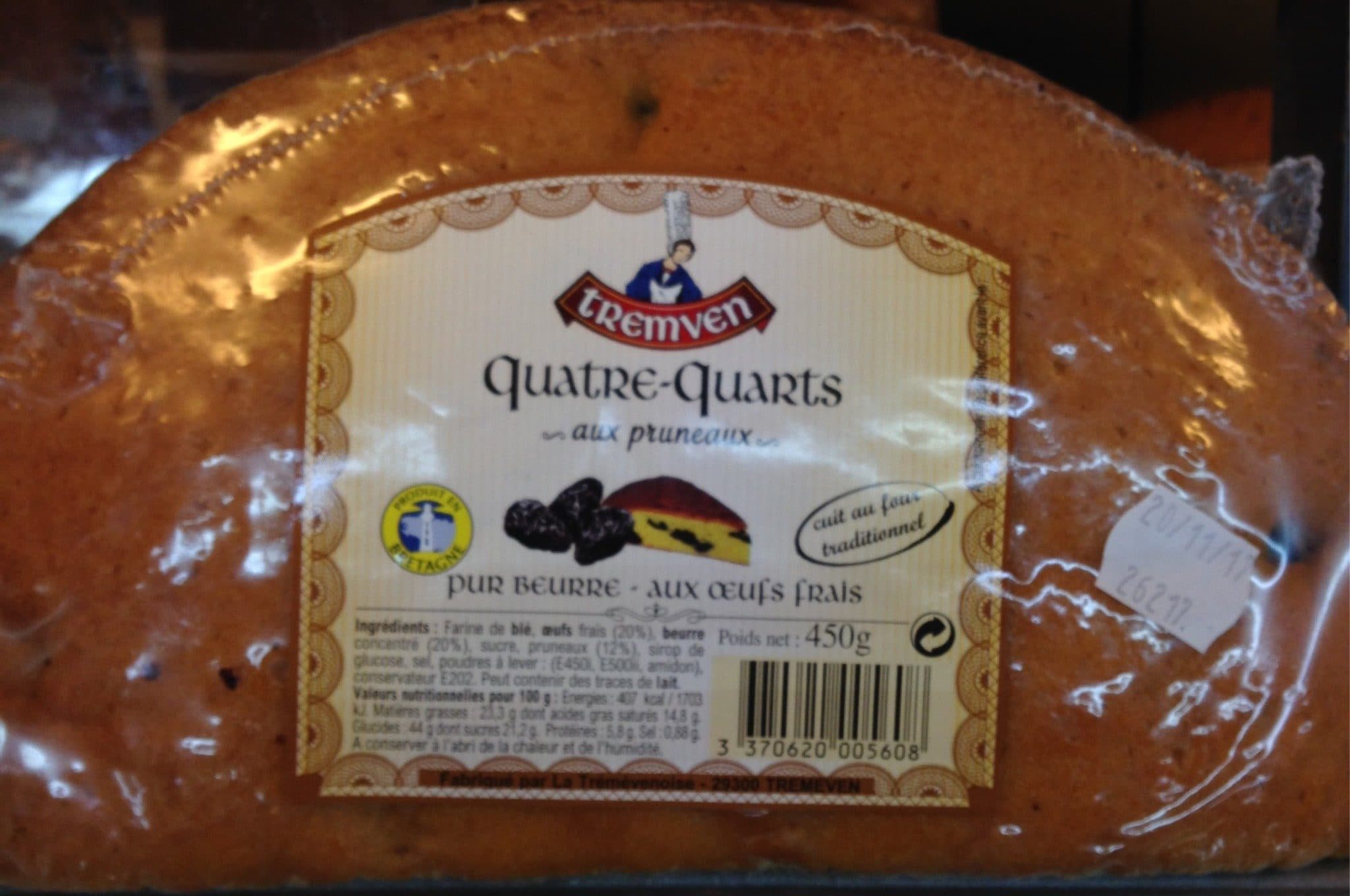 Tremven Quatre quarts aux pruneaux packshot