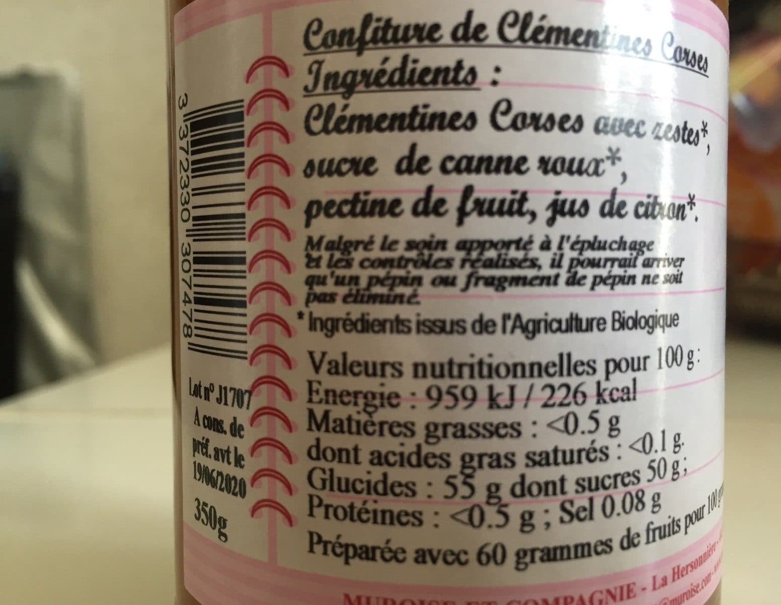 Muroise et Compagnie Ma confiture Bio packshot