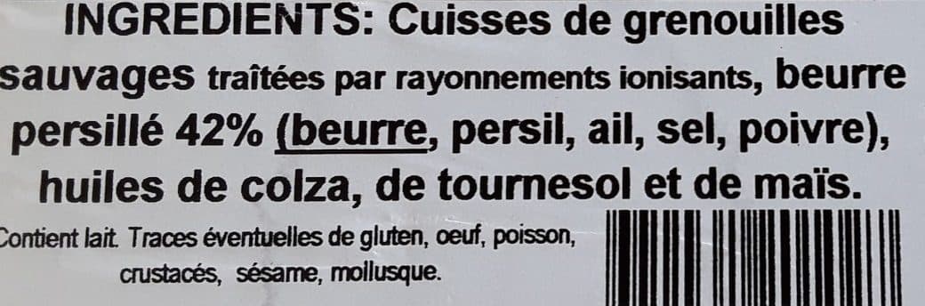 Maison Malartre Cuisses de grenouilles au beurre persillé packshot