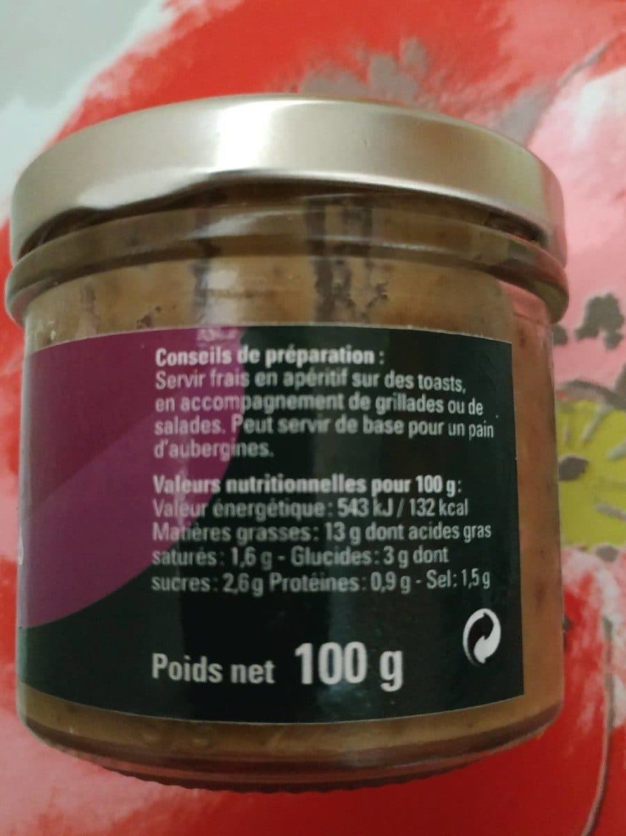 Open Food Facts Caviar d'aubergine packshot