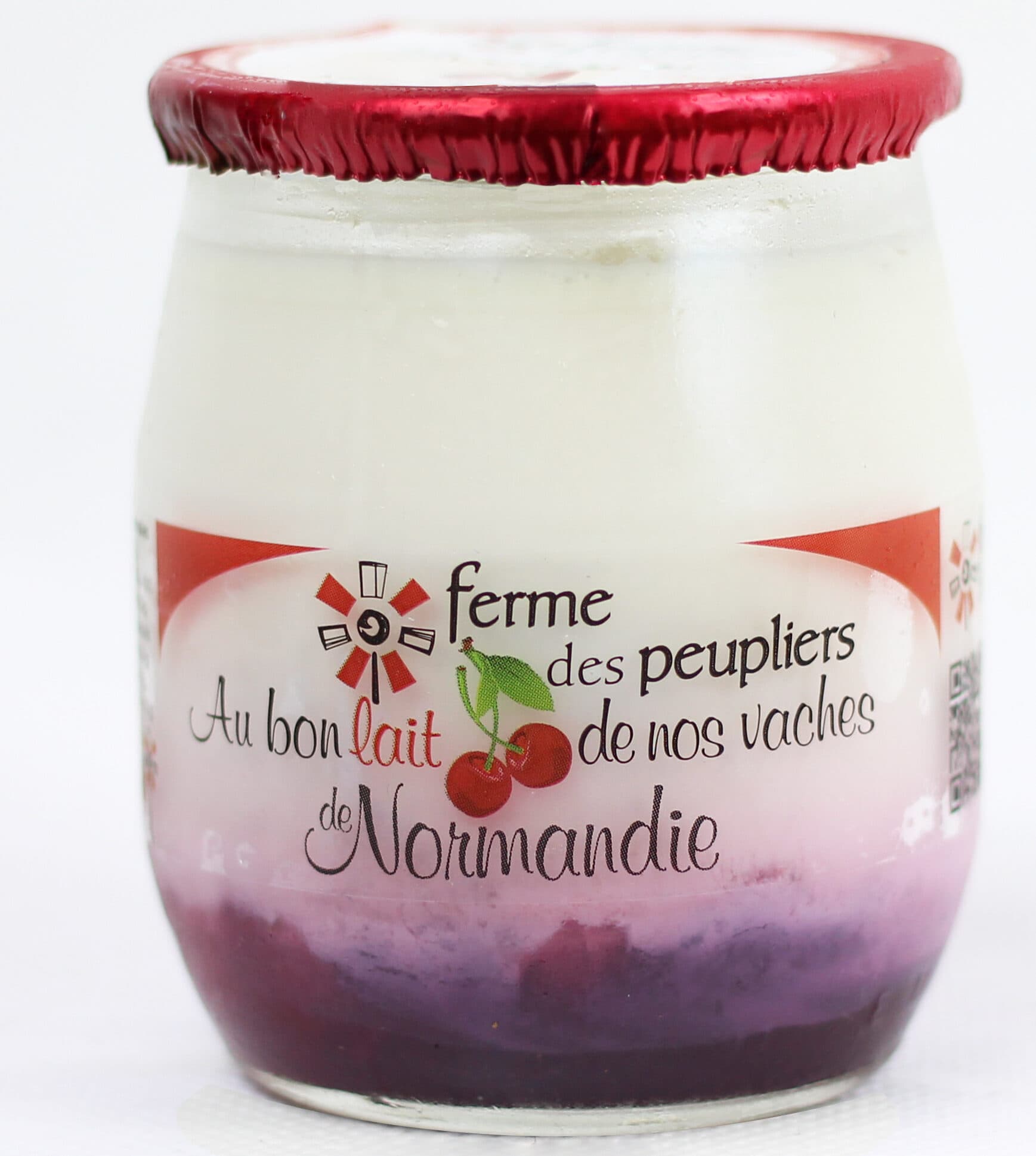 Ferme Des Peupliers Yaourt Bicouche Cerise packshot