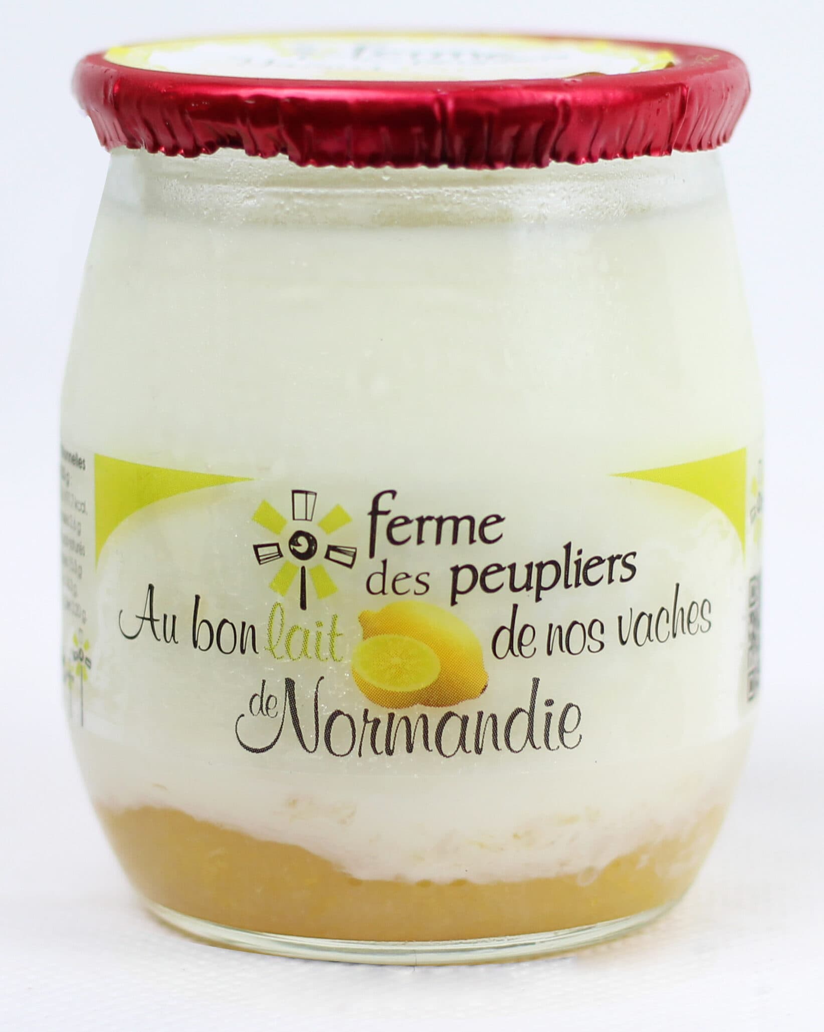 Ferme Des Peupliers Yaourt sucré aux citron Au bon lait de nos vache de Normandie packshot
