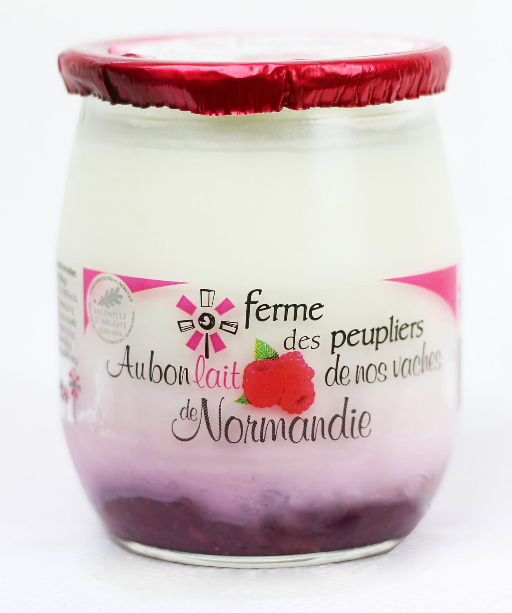 Ferme des Peupliers Yaourt framboise packshot