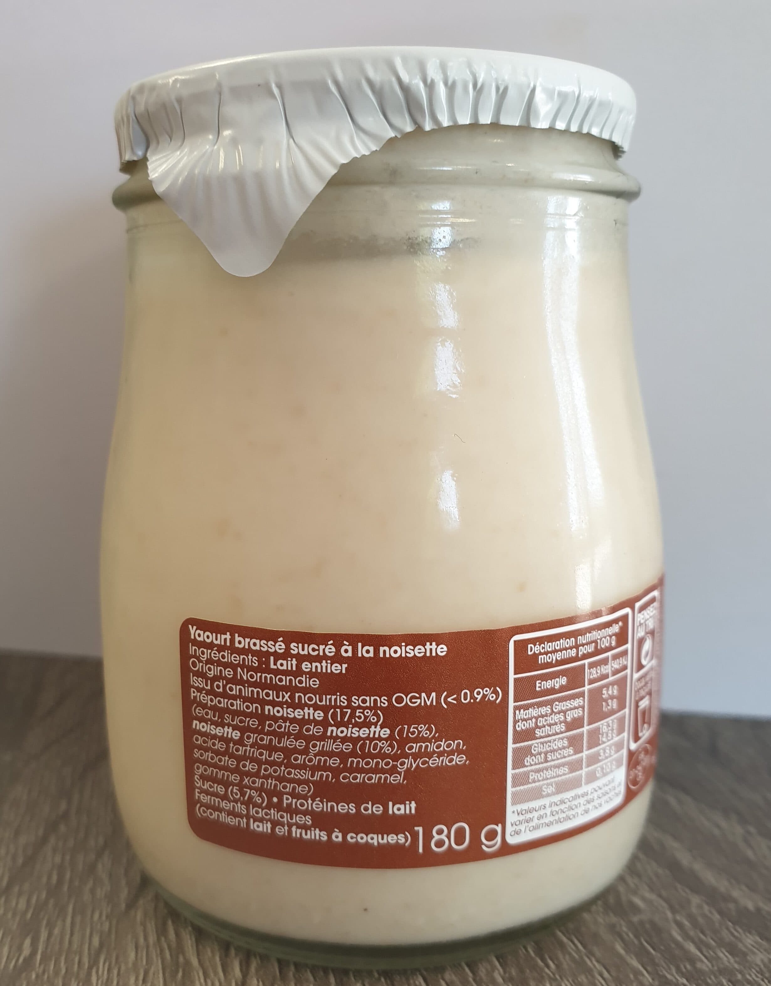 Ferme des Peupliers Yaourt au lait du jour noisette packshot