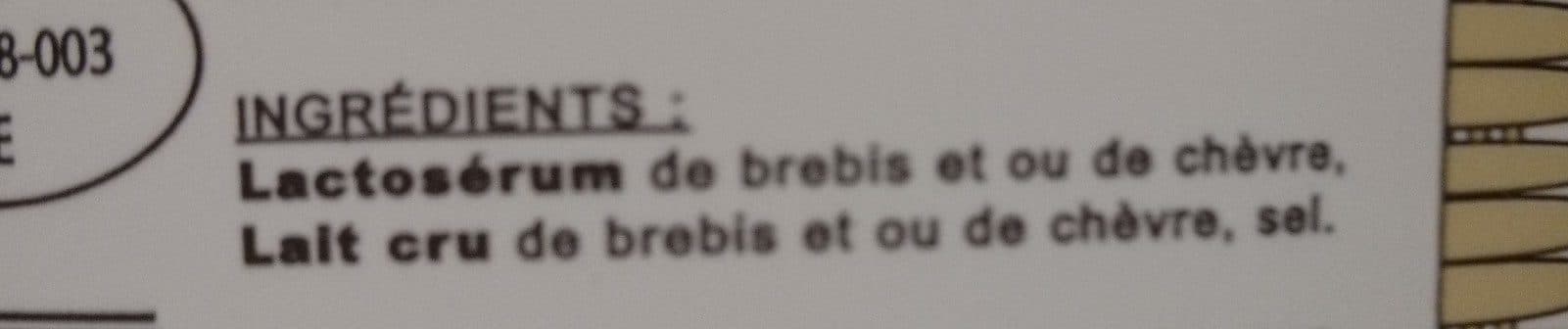 Open Food Facts Brocciu frais packshot