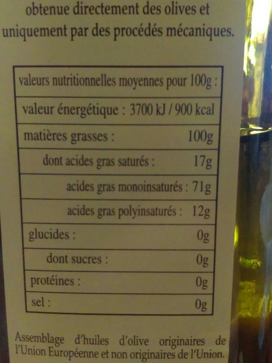 Open Food Facts Huile d'olive packshot