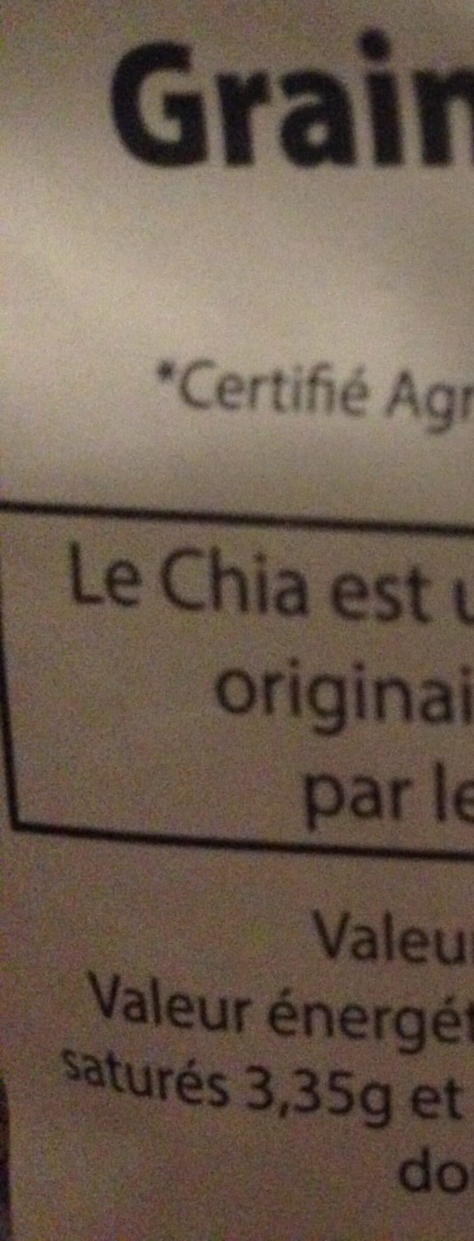Bonabio Graines de CHIA noires packshot