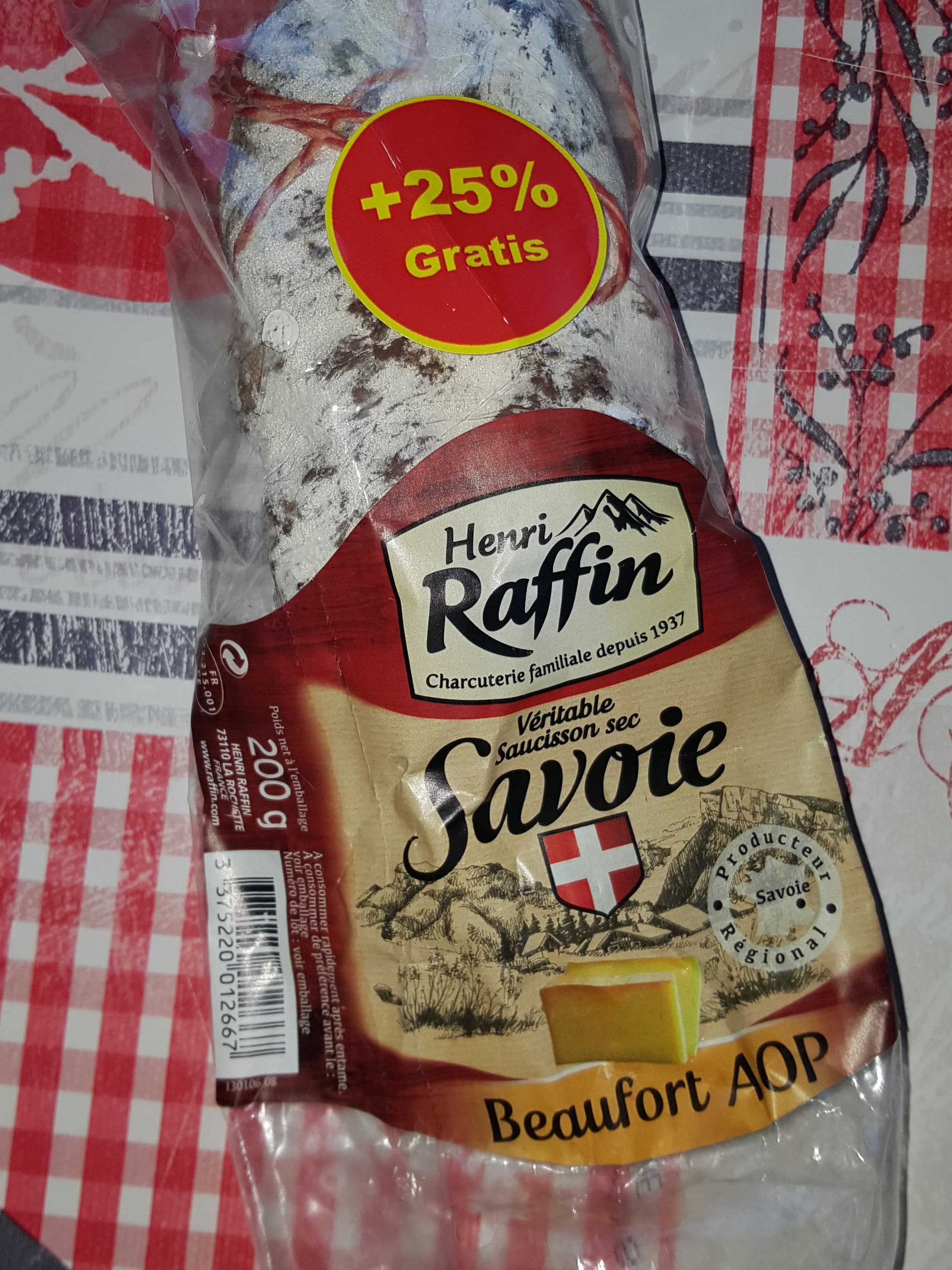 Henri Raffin Saucisson sec de Savoie, Beaufort packshot