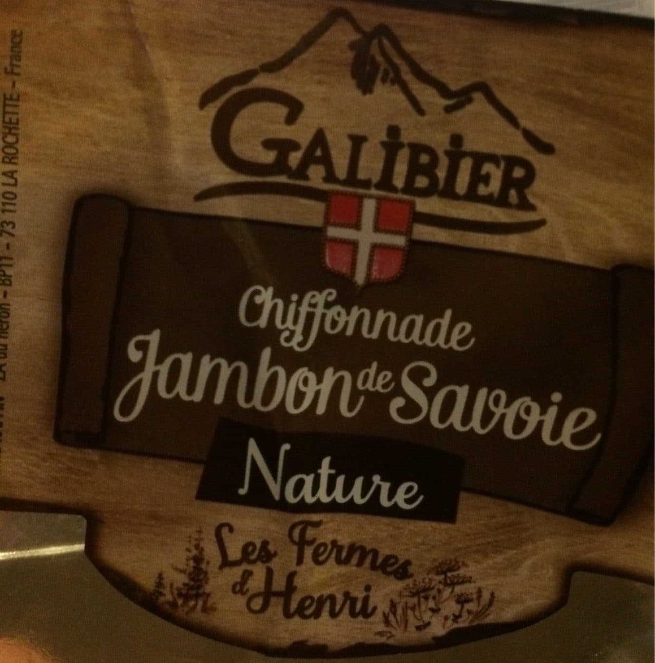 Galibier Chiffonnade jambon de savoie packshot