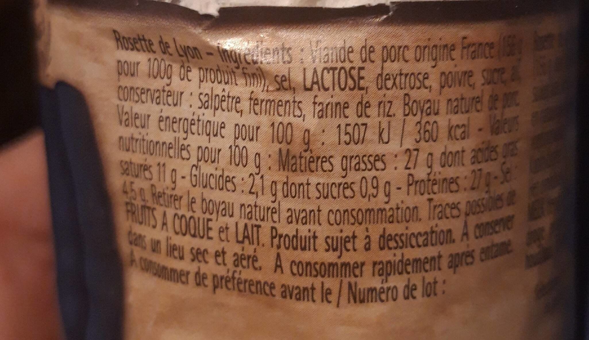 Open Food Facts Rosette de Lyon packshot