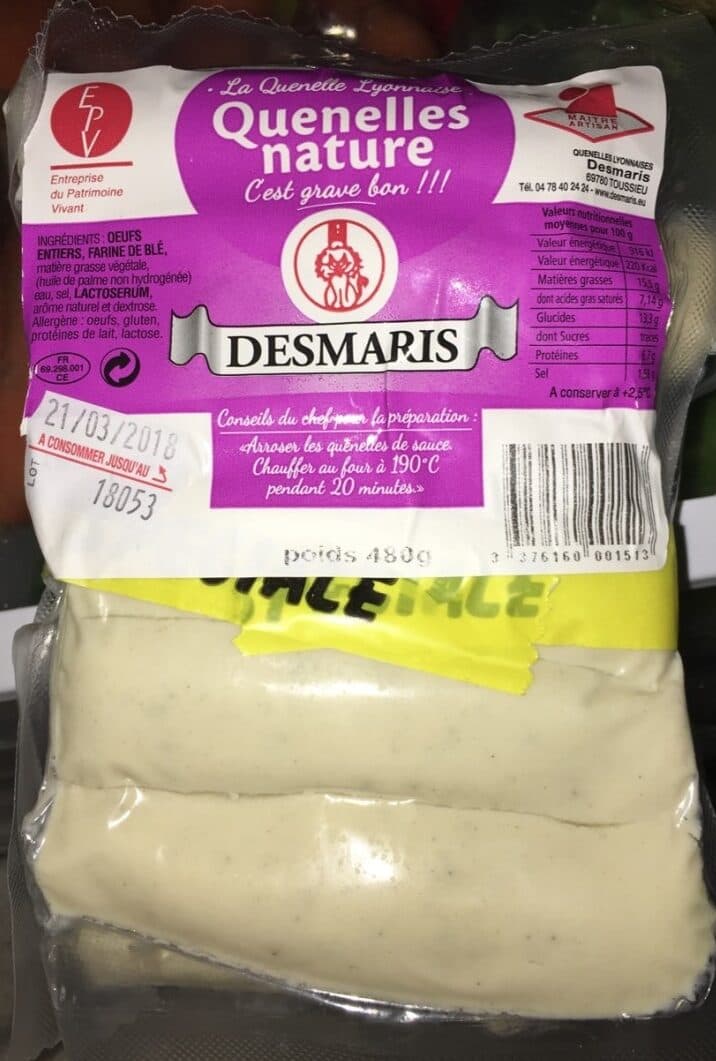 Desmaris Quenelles nature packshot
