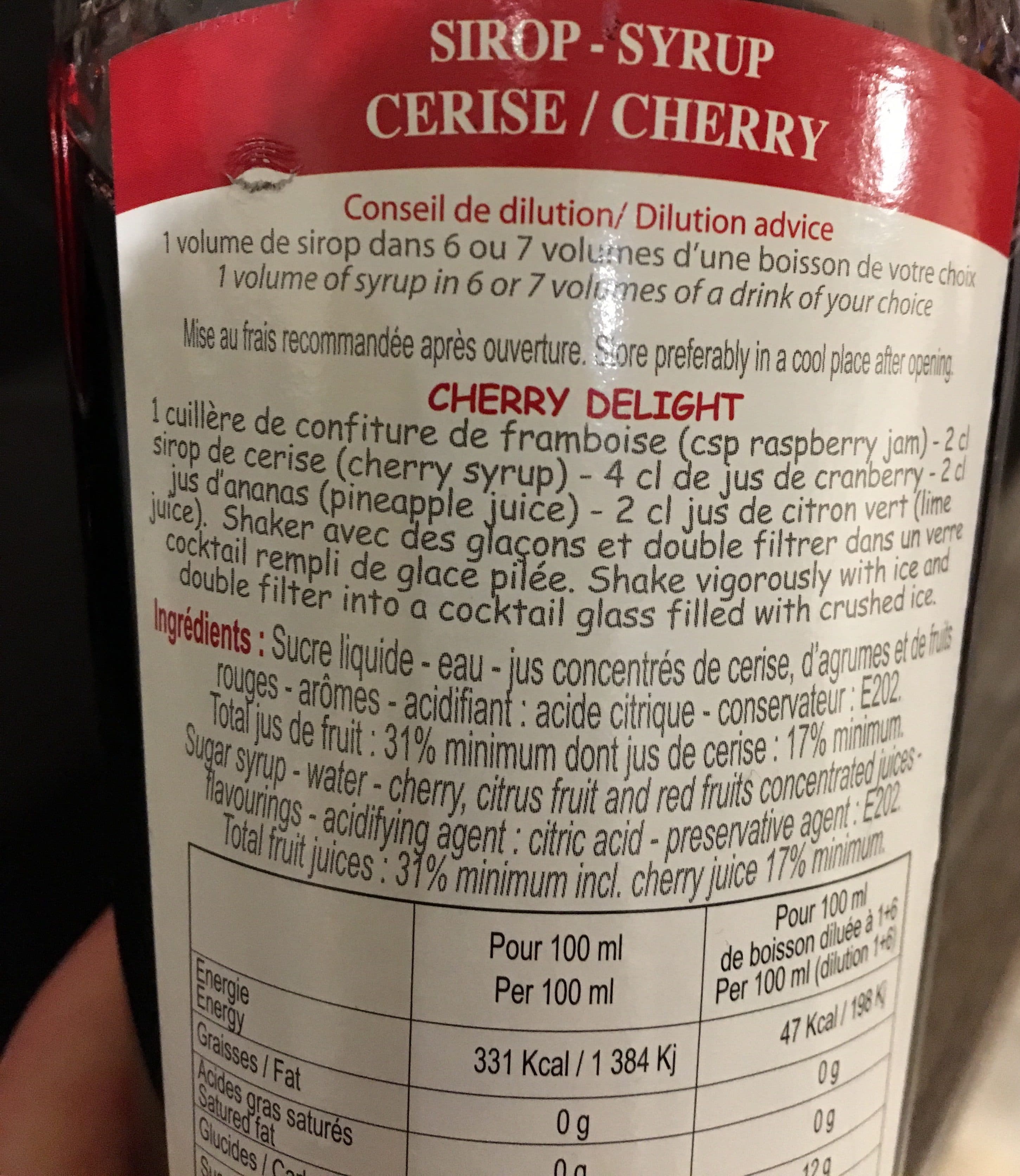Vedrenne Sirop De Cerise Vedrenne - 70CL packshot