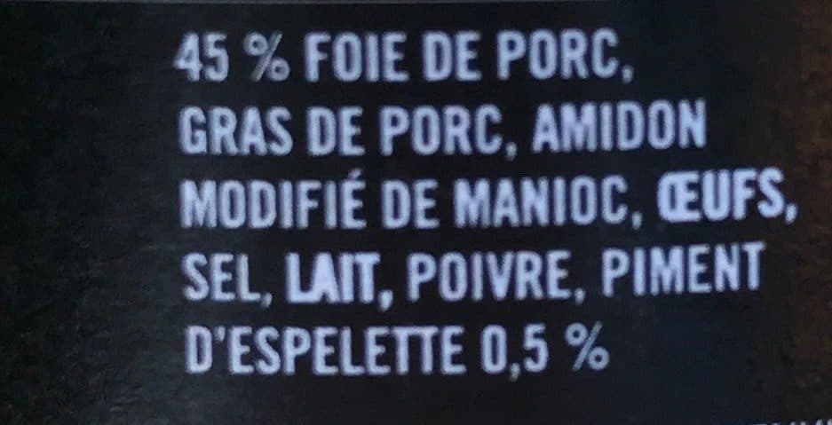 Open Food Facts Paté au piment d'espelette packshot