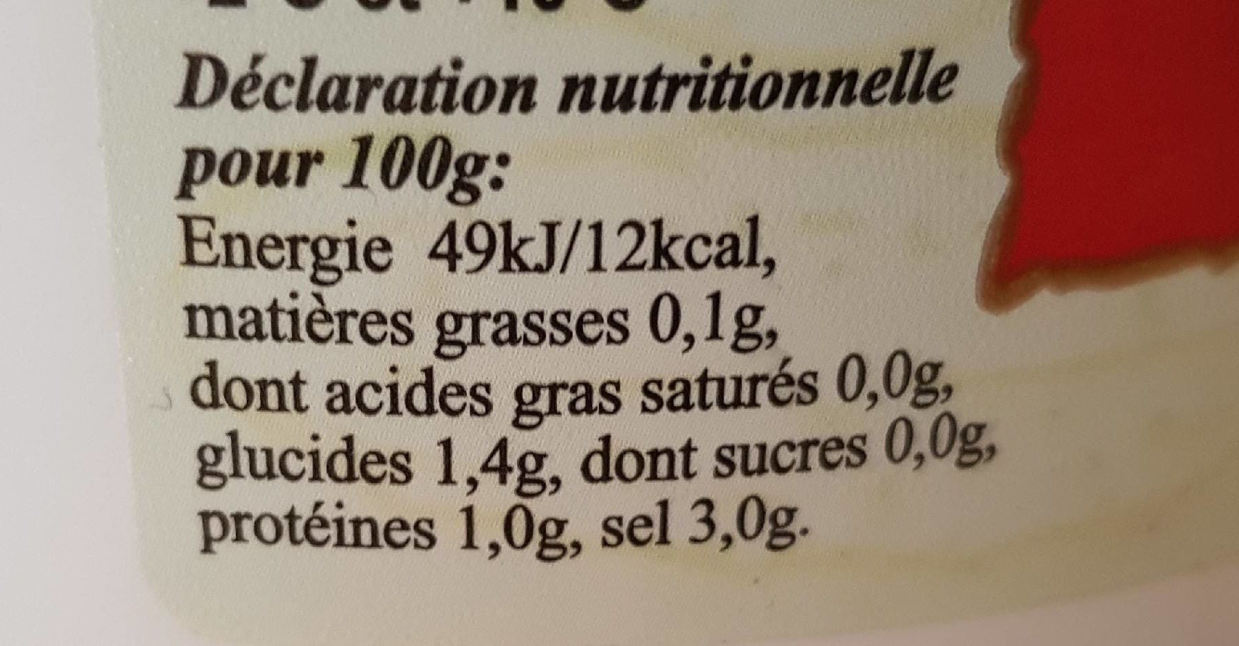 Open Food Facts Cornichons au sel packshot