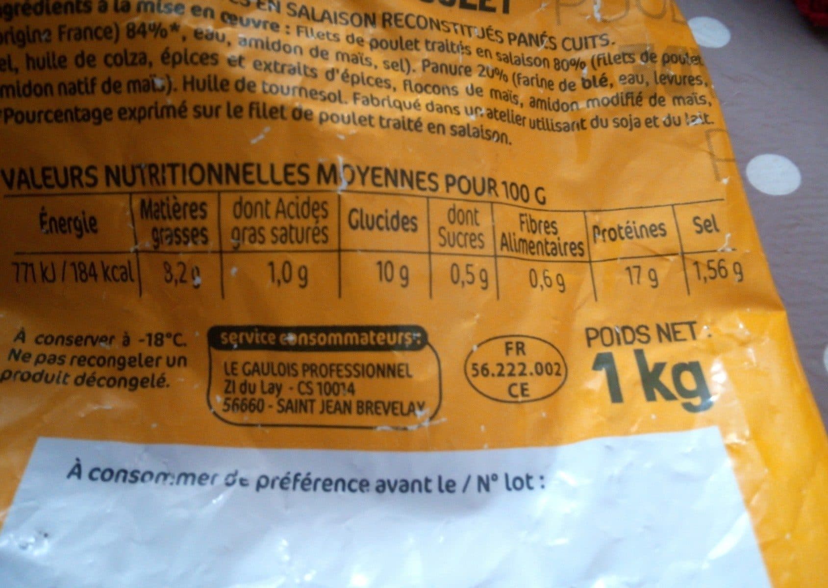 Le Gaulois Crousty de filet de poulet packshot