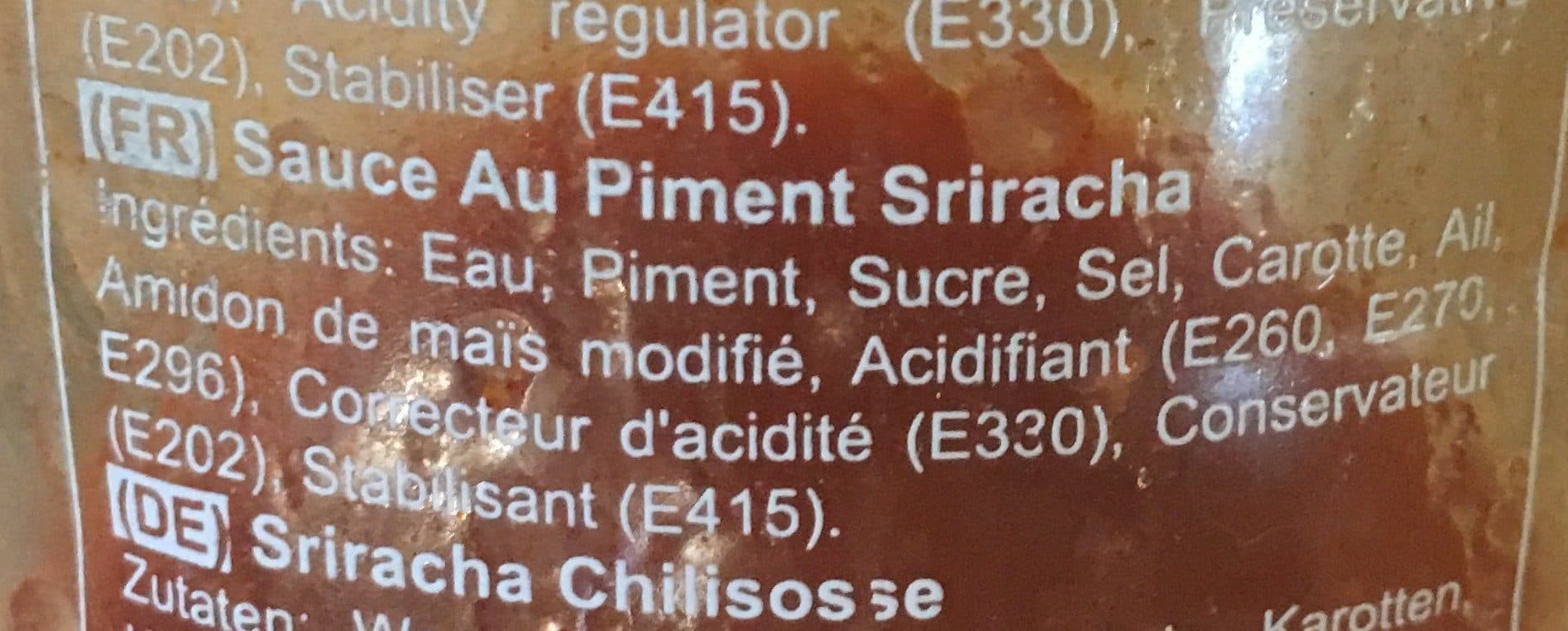 Eaglobe Sauce au Piment Sriracha packshot