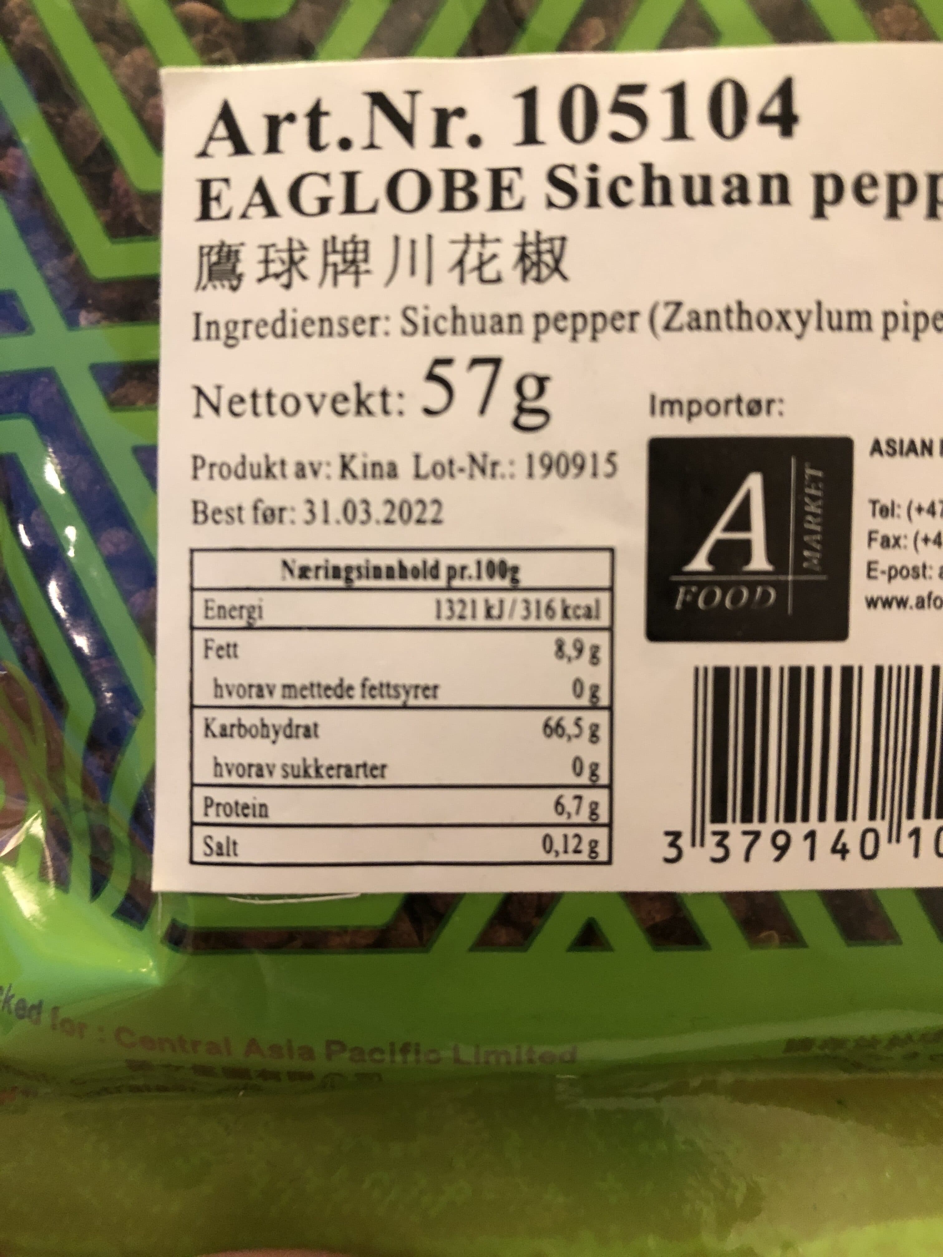 EAGLOBE Szechuan-Pepper packshot