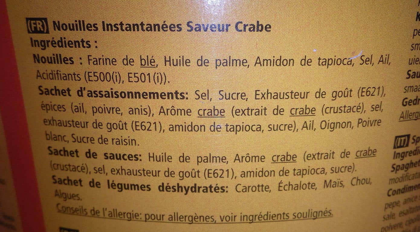 Kailo Nouilles Instantanées Saveur Crabe packshot