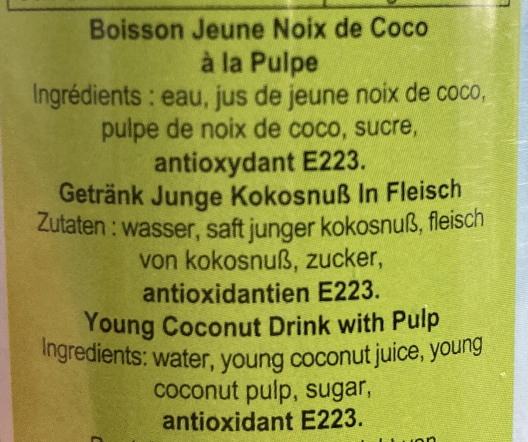 PSP Boisson jeune noix de coco à la pulpe packshot