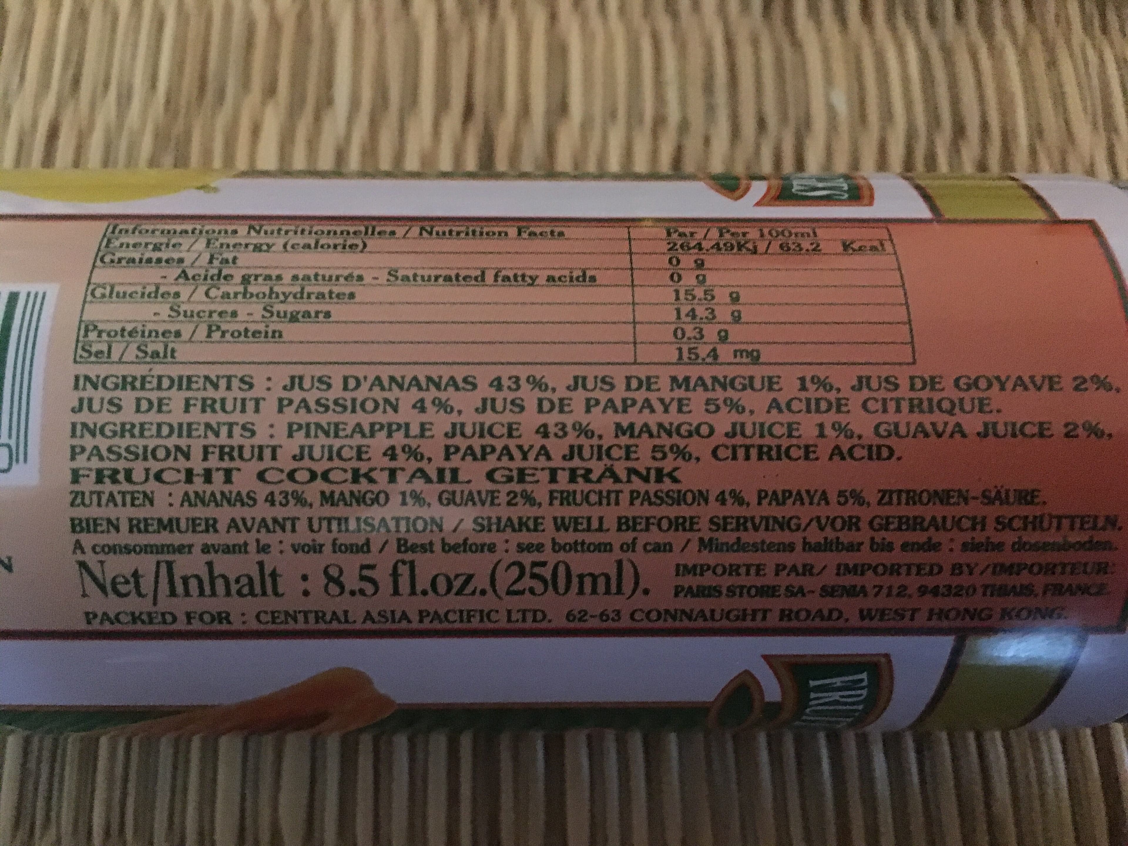 PSP Jus De Fruits Mélanges 250ML packshot