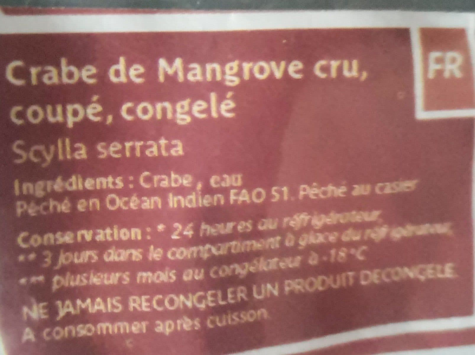 Open Food Facts Crabe de mangrove packshot