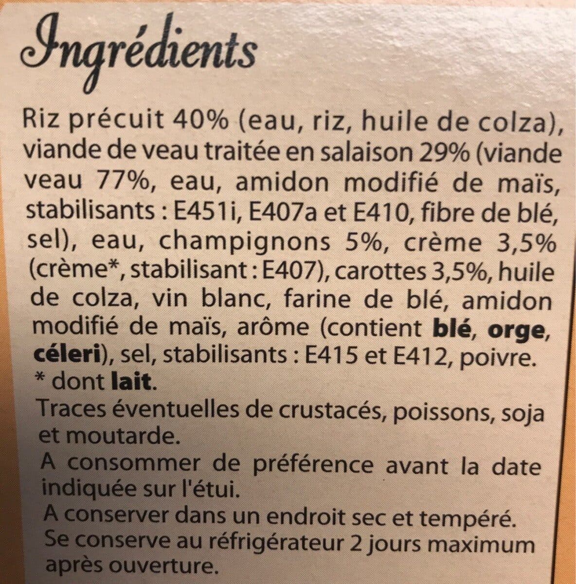 Paul & Louise Blanquette De Veau Sauce À La Creme packshot