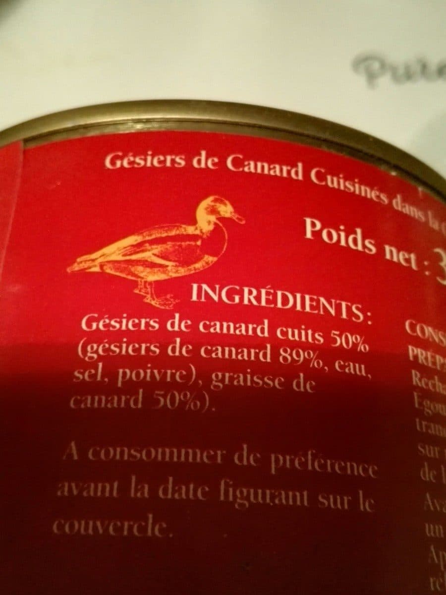Open Food Facts Gésiers De Canard 380g packshot