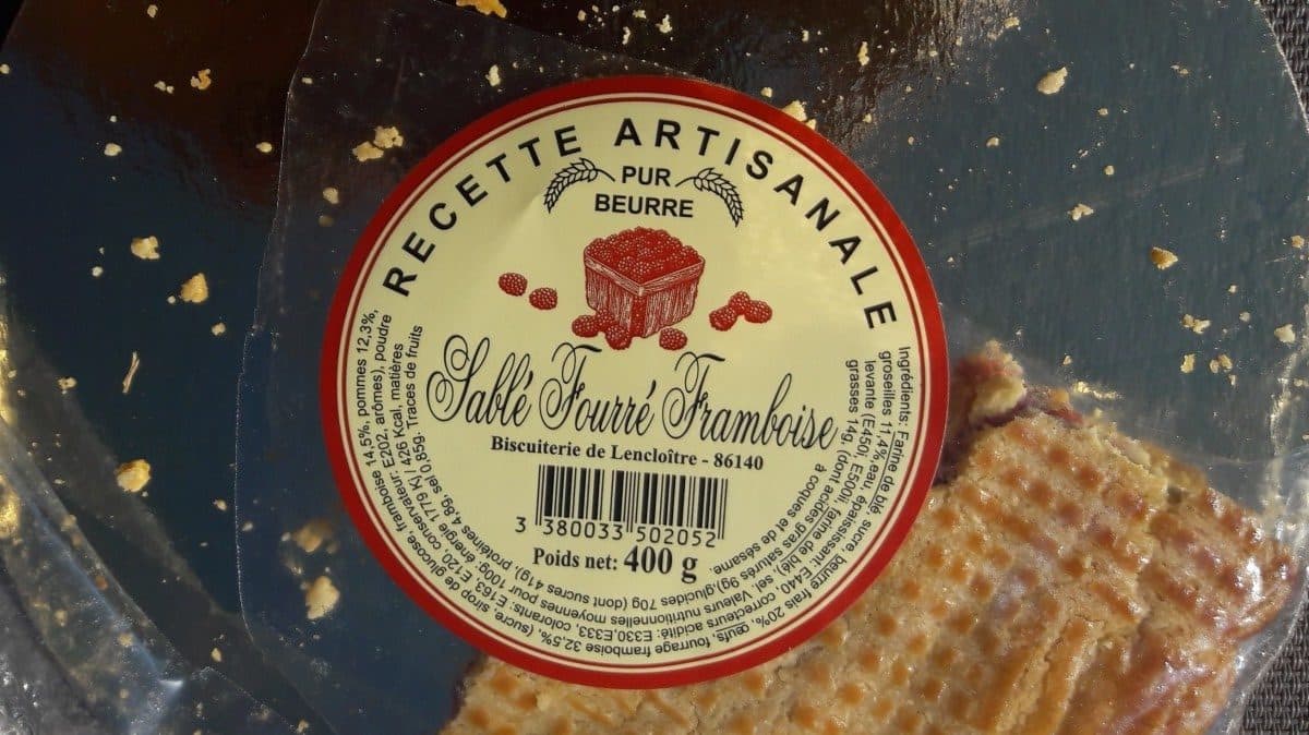 Biscuiterie de Lencloître Sablé fourré framboise packshot
