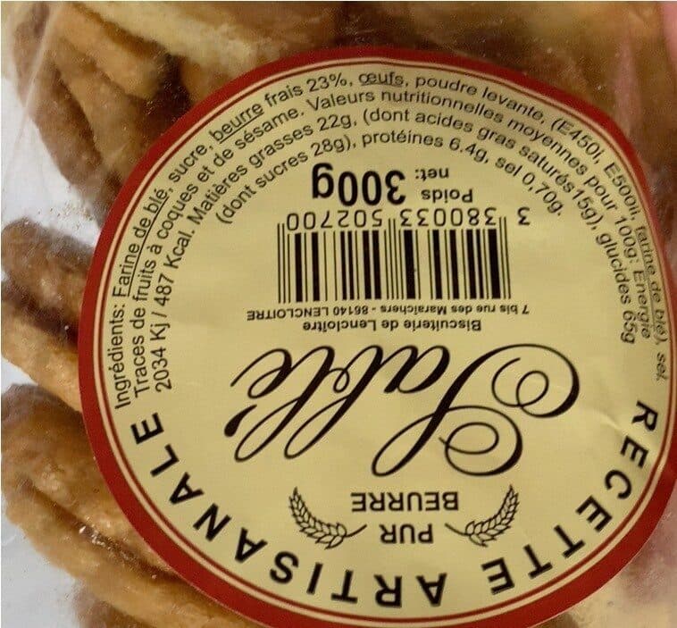 Biscuiterie Lencloître Biscuits sables POITOU BISCUITS packshot