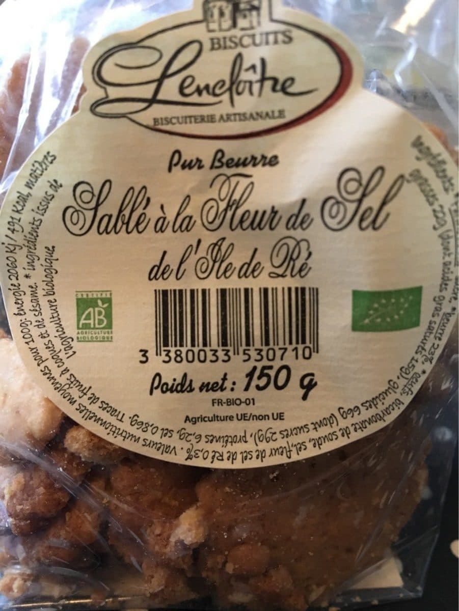 Open Food Facts Sablé à la fleur de sel de l'ile de Ré packshot