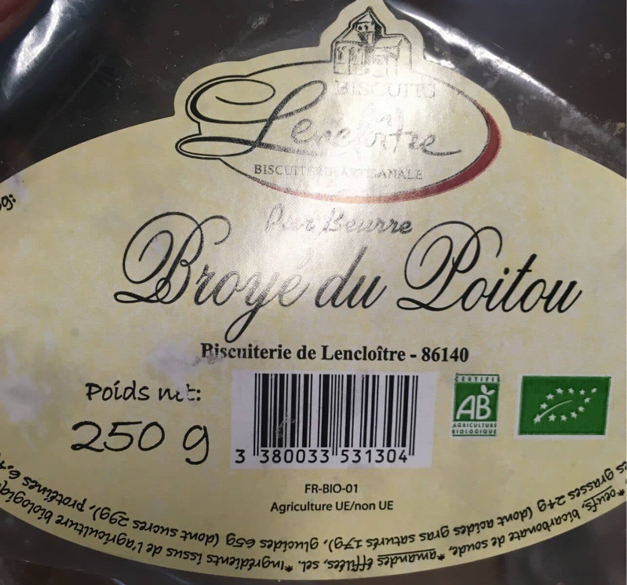 Lencoître Broyé du poitou packshot