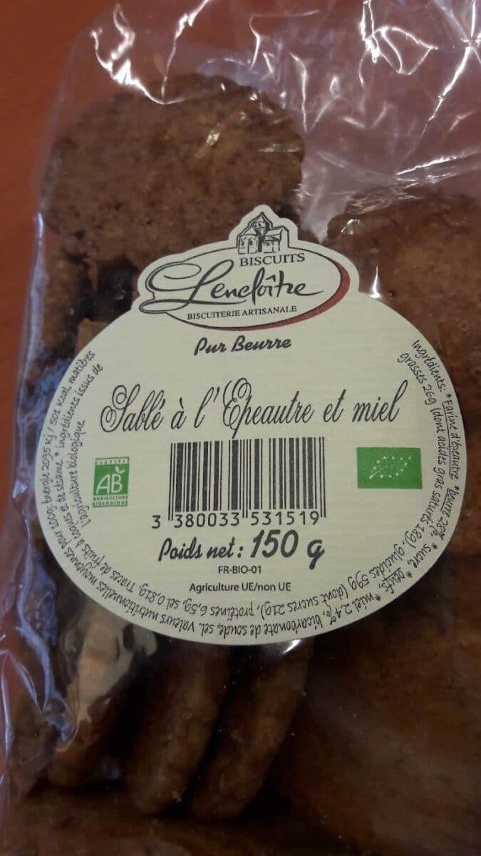 Lencloitre Sablé à l'épautre et miel packshot