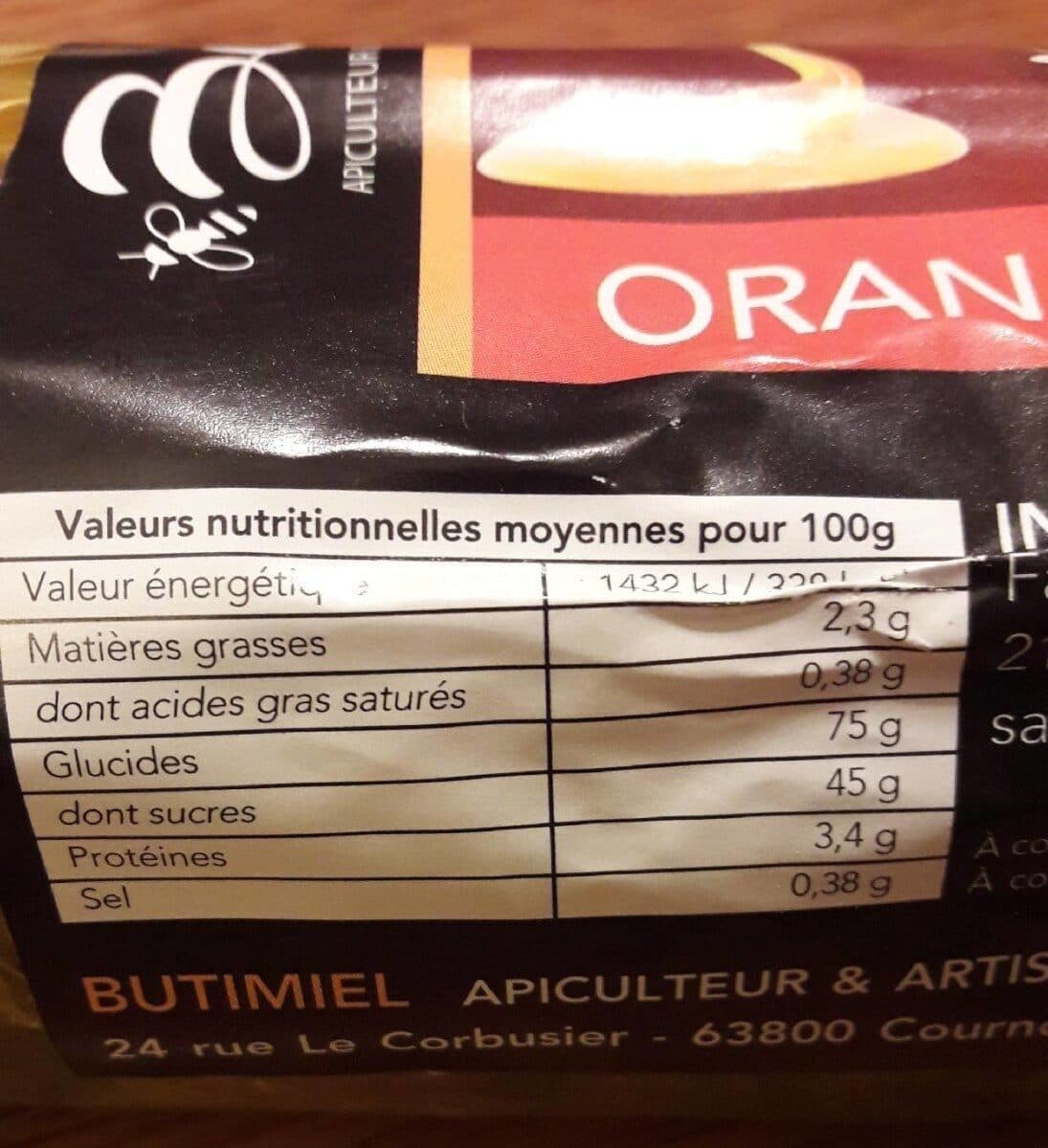 Open Food Facts Nonnettes au miel fourrées à l'orange packshot
