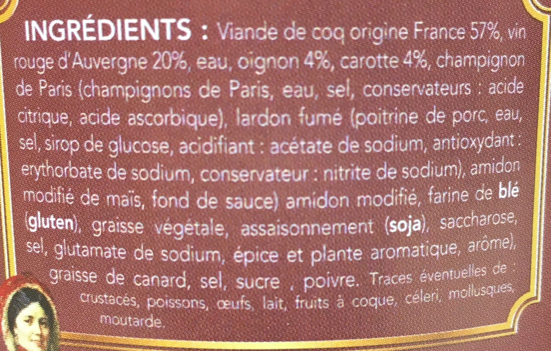 Open Food Facts Coq au vin d'Auvergne packshot