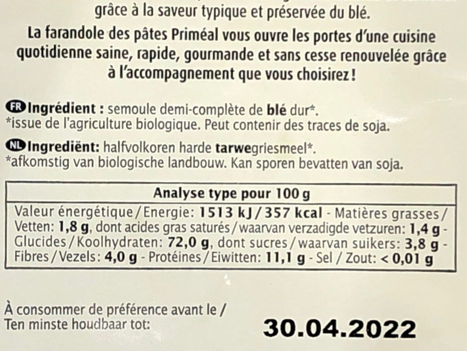 Priméal Mini Crêtes de Coq packshot