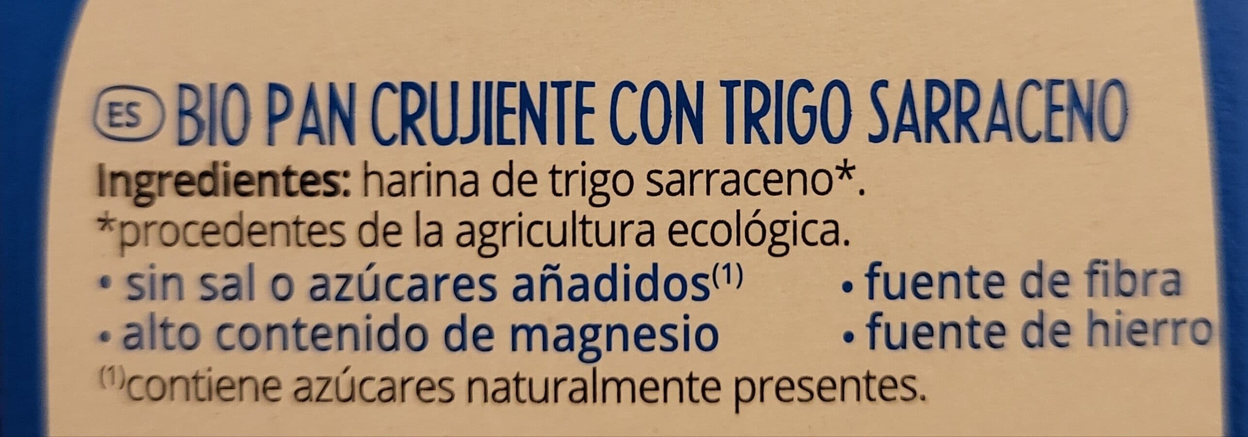 Le Pain des Fleurs Tostadas de Trigo Sarraceno, sin Sal packshot