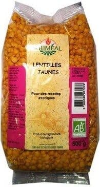 Primeal Lentilles Jaunes Bio - 500G - Priméal packshot