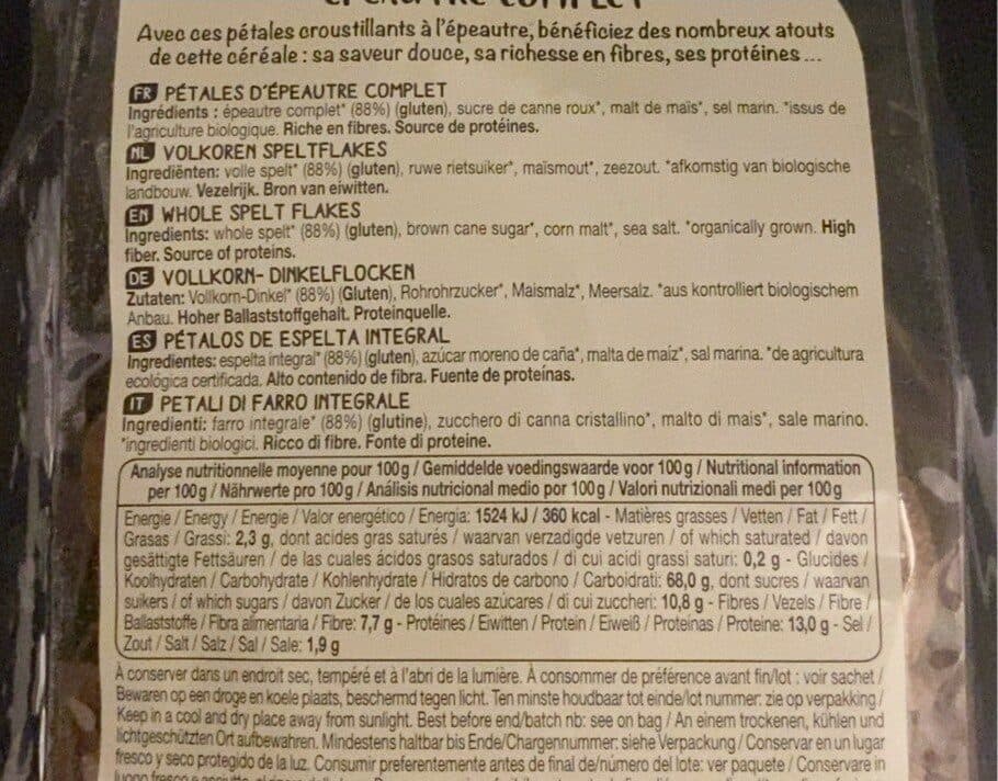 Primeal Flakes D'épeautre Complet Bio - 200G - Priméal packshot