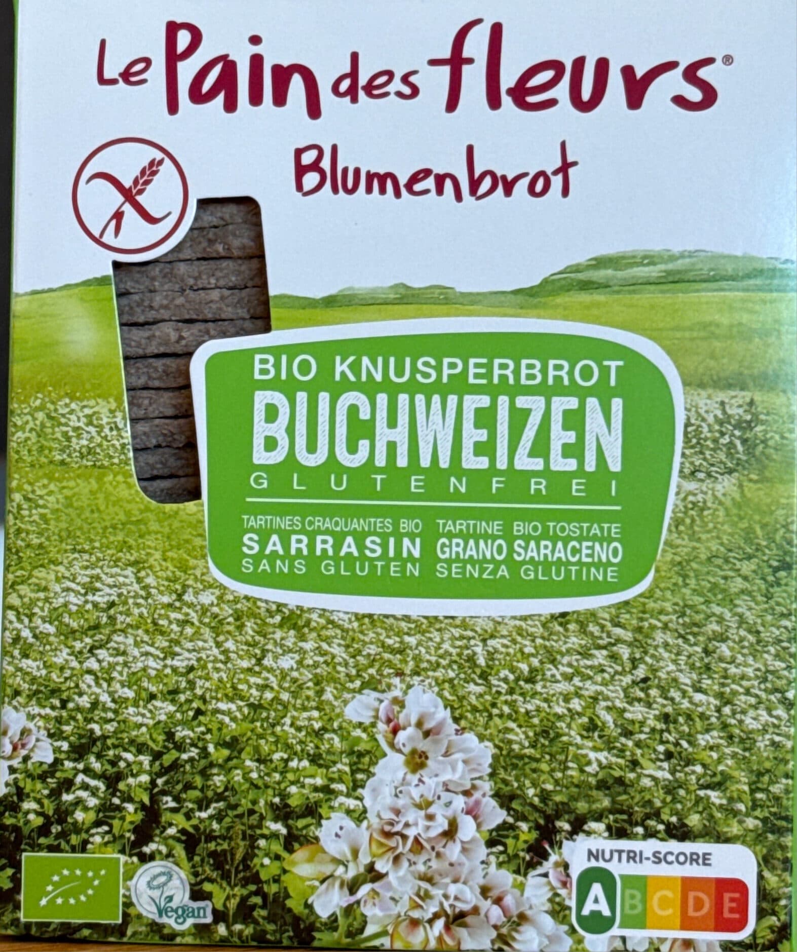 Le Pain des Fleurs Blumenbrot Bio Knusperbrot Buchweizen packshot