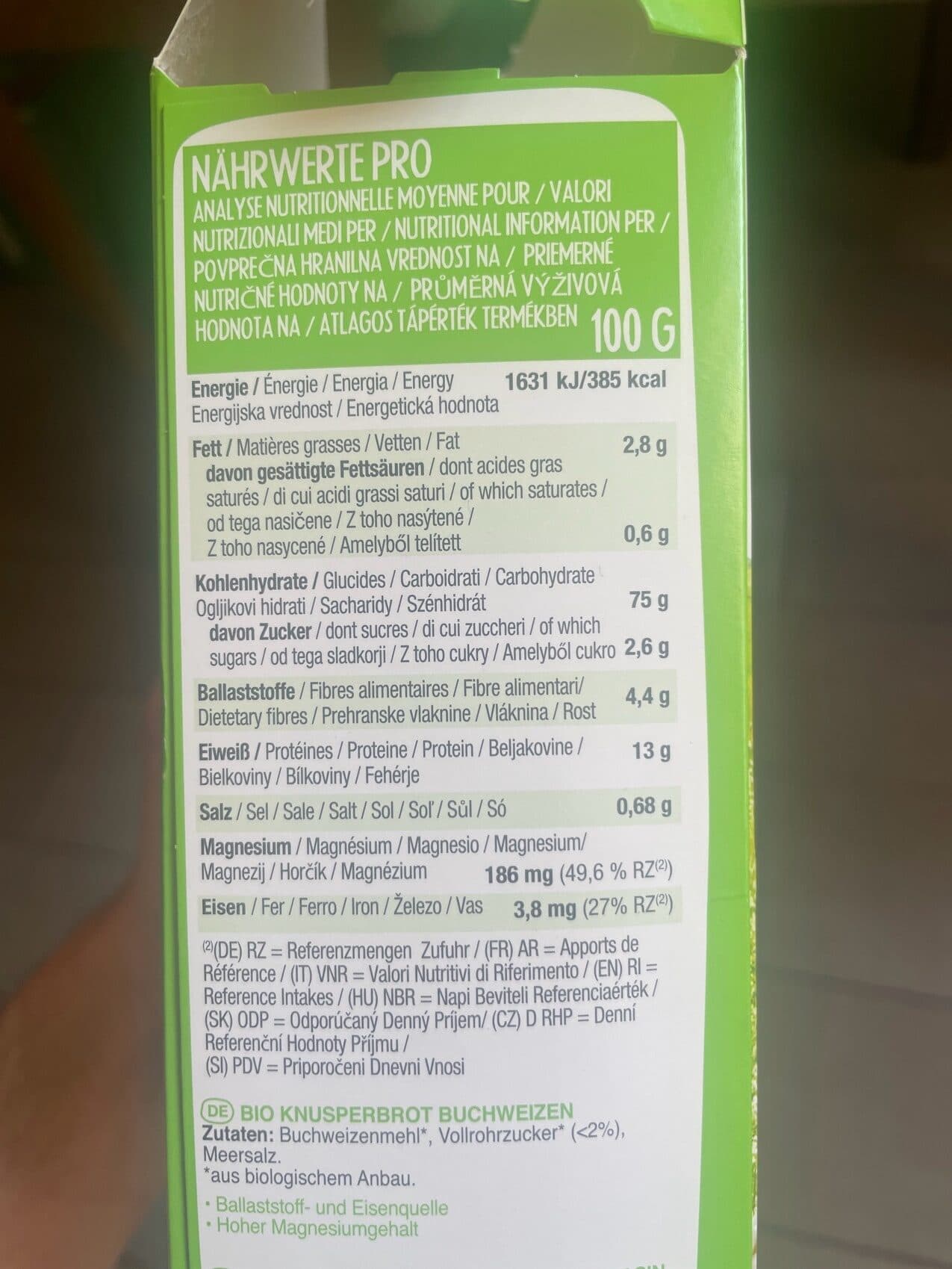 Le Pain des Fleurs Blumenbrot Bio Knusperbrot Buchweizen packshot