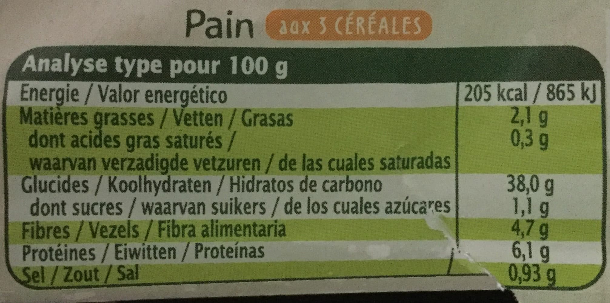 Ekibio Pain aux 3 céréales packshot