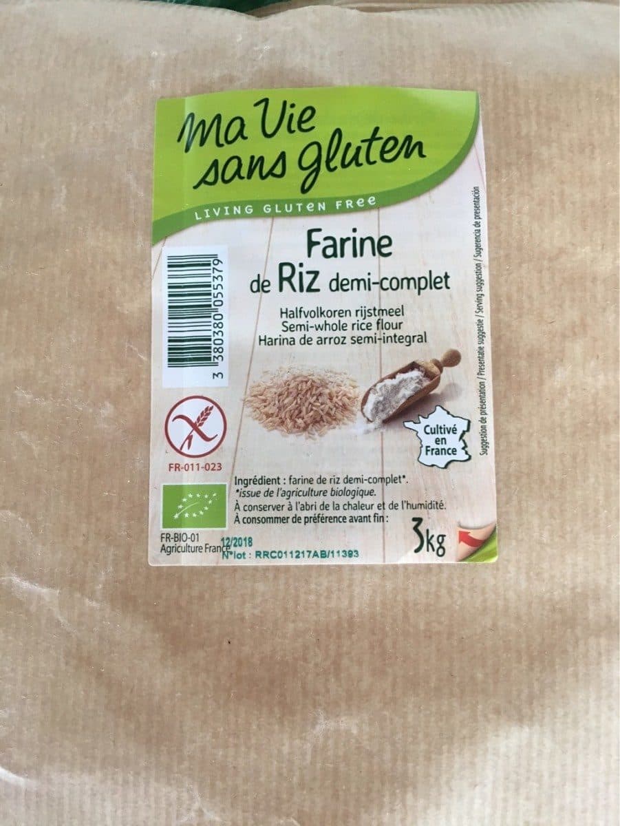 Ma Vie sans Gluten Farine De Riz Demi-complet Bio - 3000 G - Ma Vie Sans Gluten packshot