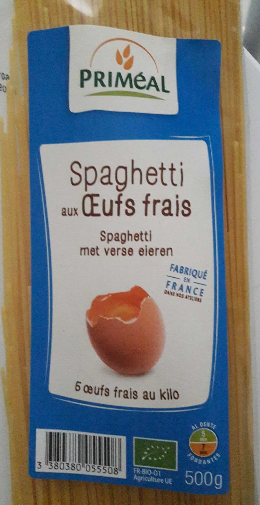 Priméal Spaghetti aux Œufs Frais packshot