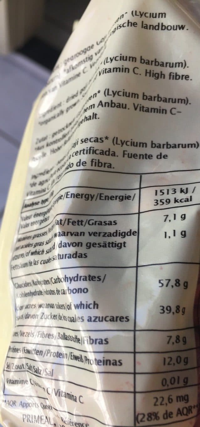 Dr. Oetker Baies De Goji Séchées Bio Du Tibet packshot
