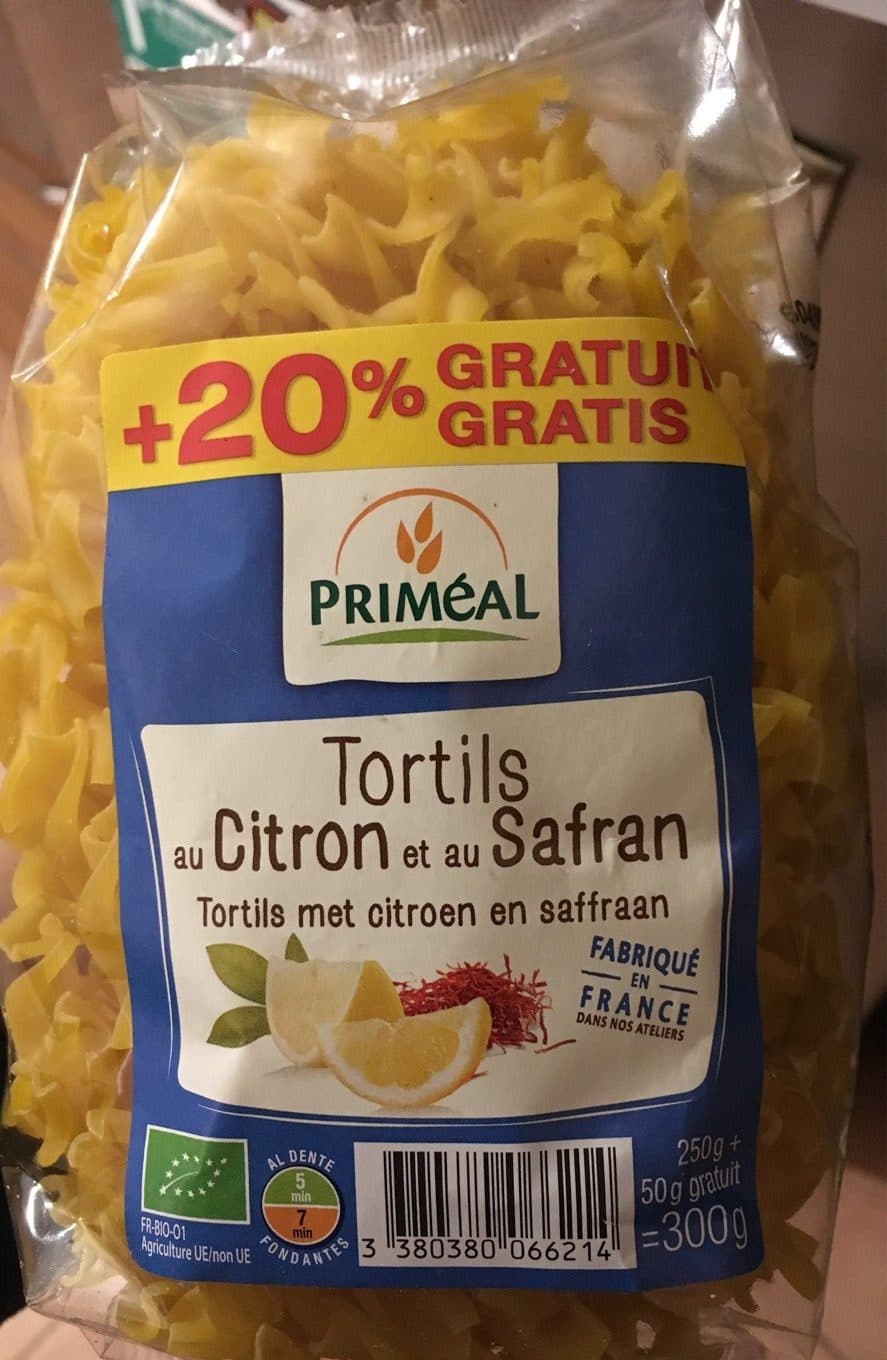 Priméal Tortils Citron Safran 300G +20% Gratuit packshot