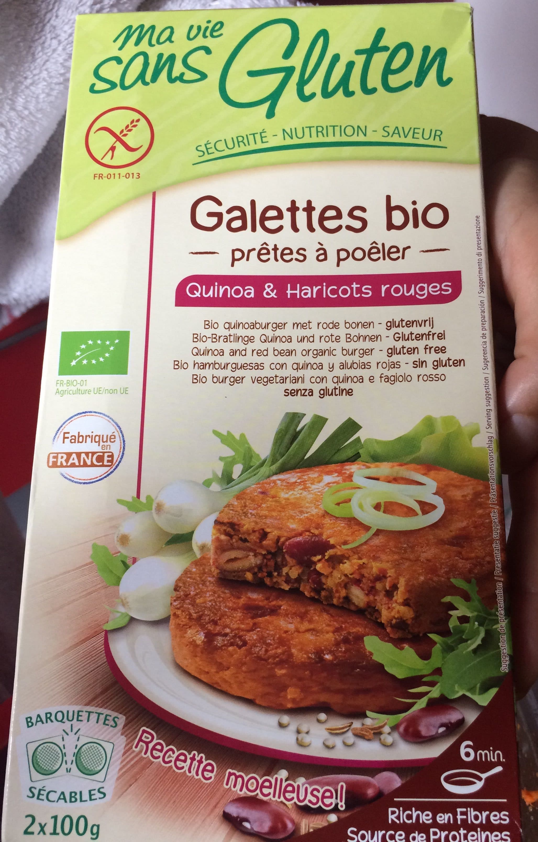Ma vie sans gluten Galettes à Poêler Quinoa Haricot Rouge Bio packshot