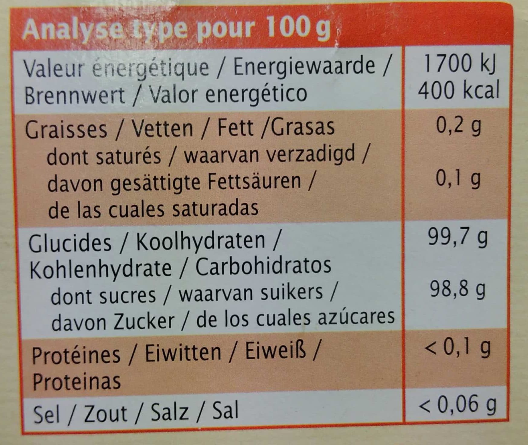 Priméal Sucre de canne roux en morceaux packshot