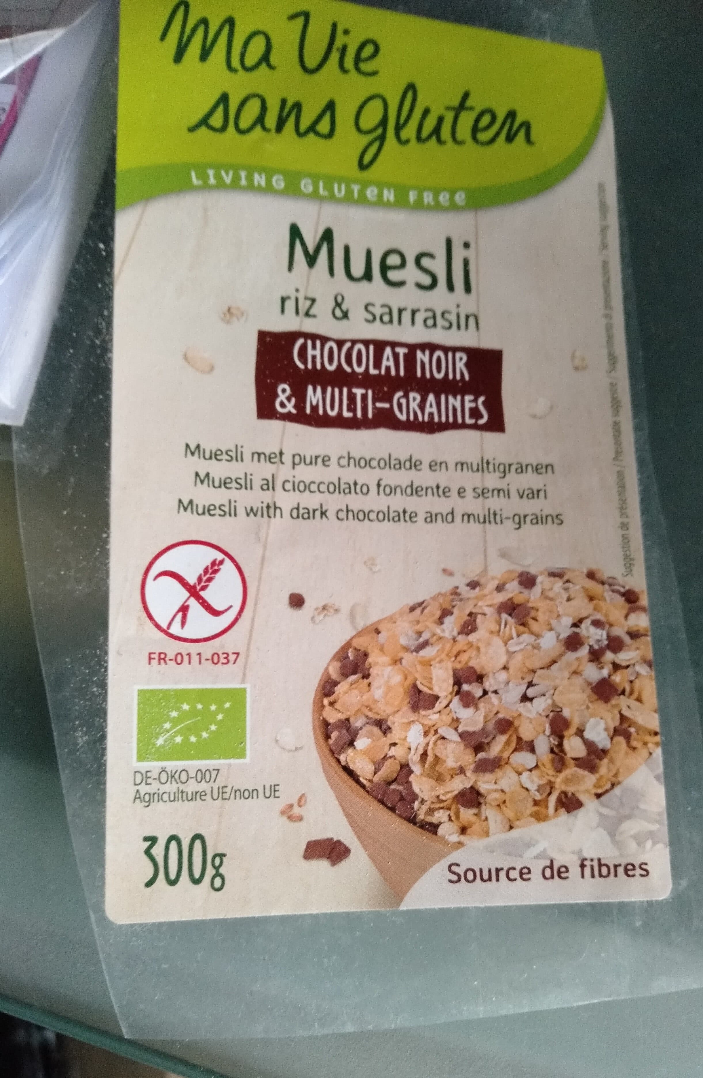 ma vie sans gluten Muesli Bio Chocolat Noir et Multi-Graines packshot