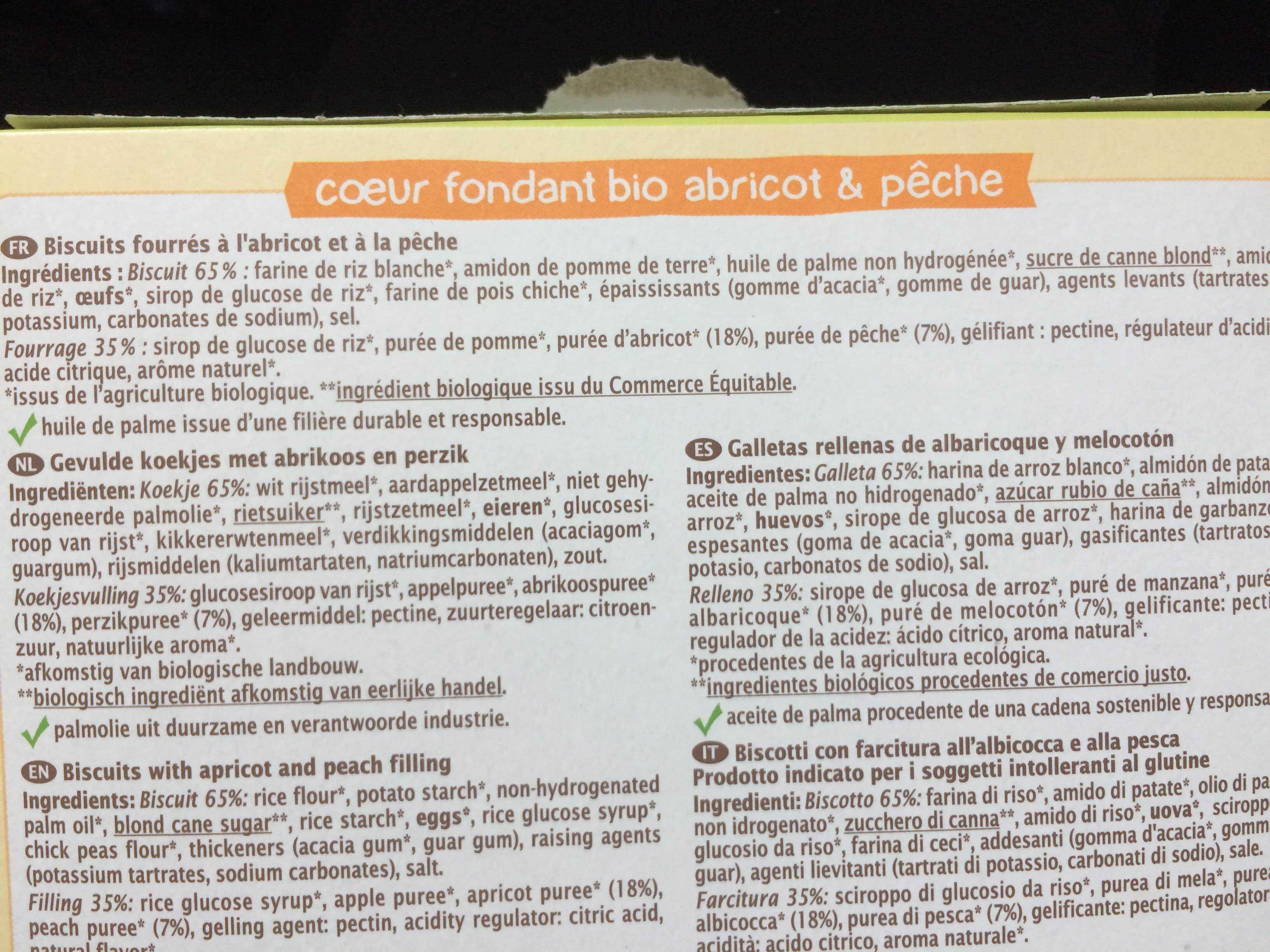 Ma Vie Sans Gluten Coeur Fondant Abricot Pêche Bio - 200 G - Ma Vie Sans Gluten packshot